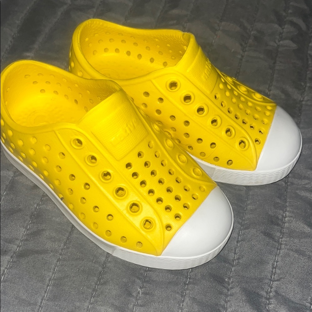 Native Yellow Kids Slip-On Shoes